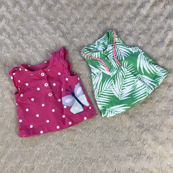 Carter’s Newborn Baby Girl Tops Bundle Butterfly - Picture 2 of 5